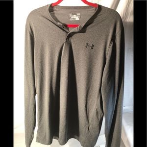 Under armour two button henley gray size L